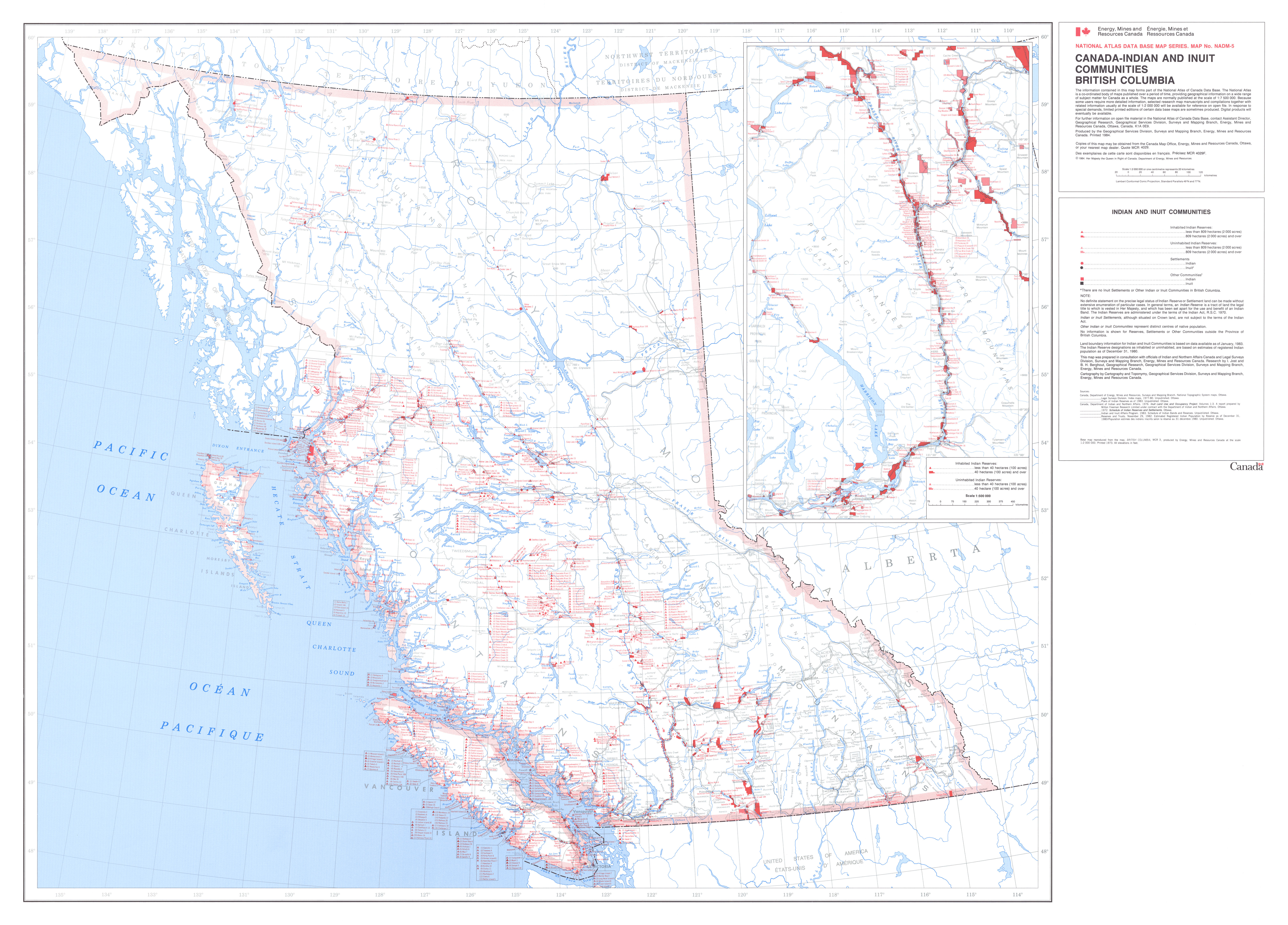 Bc First Nations Reserves Map Reserves